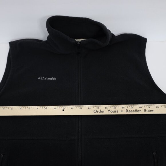 Columbia Cathedral Peak Vest Mens‎ XL Black Fleece Sleeveless Mock Neck Full Zip - Picture 5 of 8
